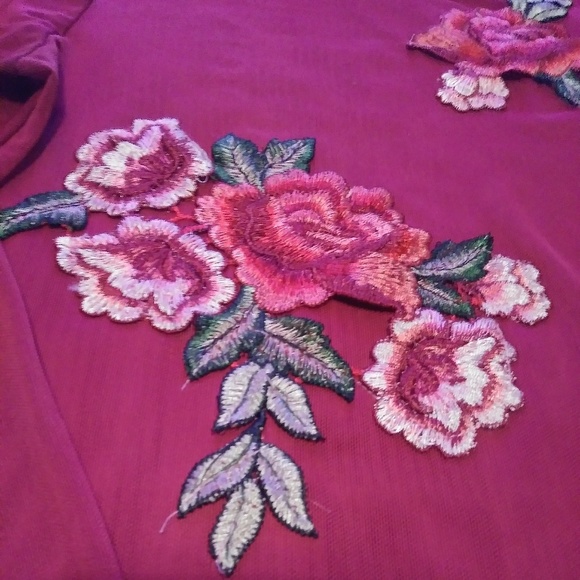 See through rose 🌹 long sleve shirt - Picture 2 of 4